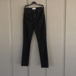 Reformation High Rise Skinny Jeans In Black Wash Size 27